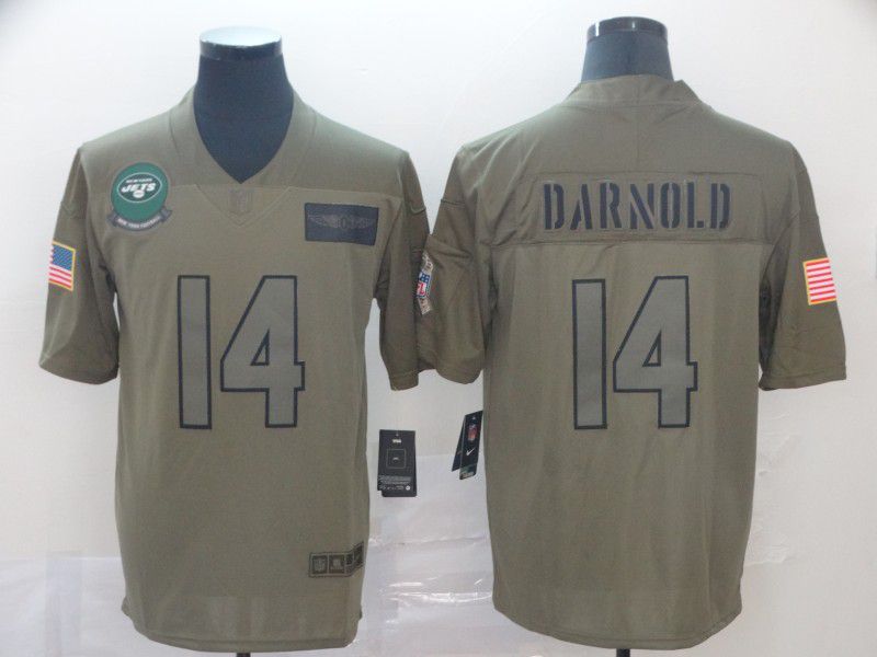 Men New York Jets #14 Darnold Nike Camo 2019 Salute to Service Limited NFL Jerseys